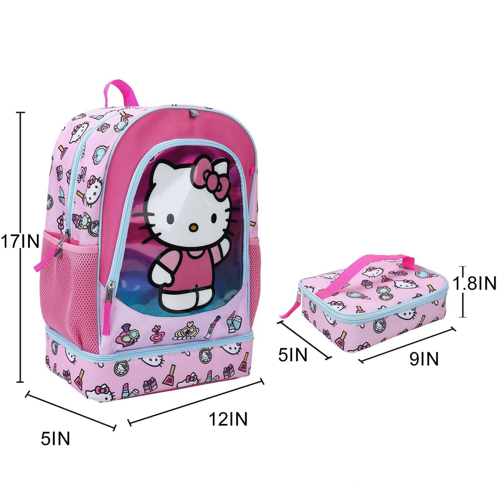 Hello Kitty Makeup Icons 5-Piece 17" Backpack Set