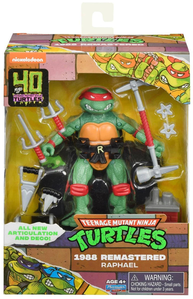New Teenage Mutant Ninja Turtles Raphael 1988 Remastered Figure 40 of Years TMNT