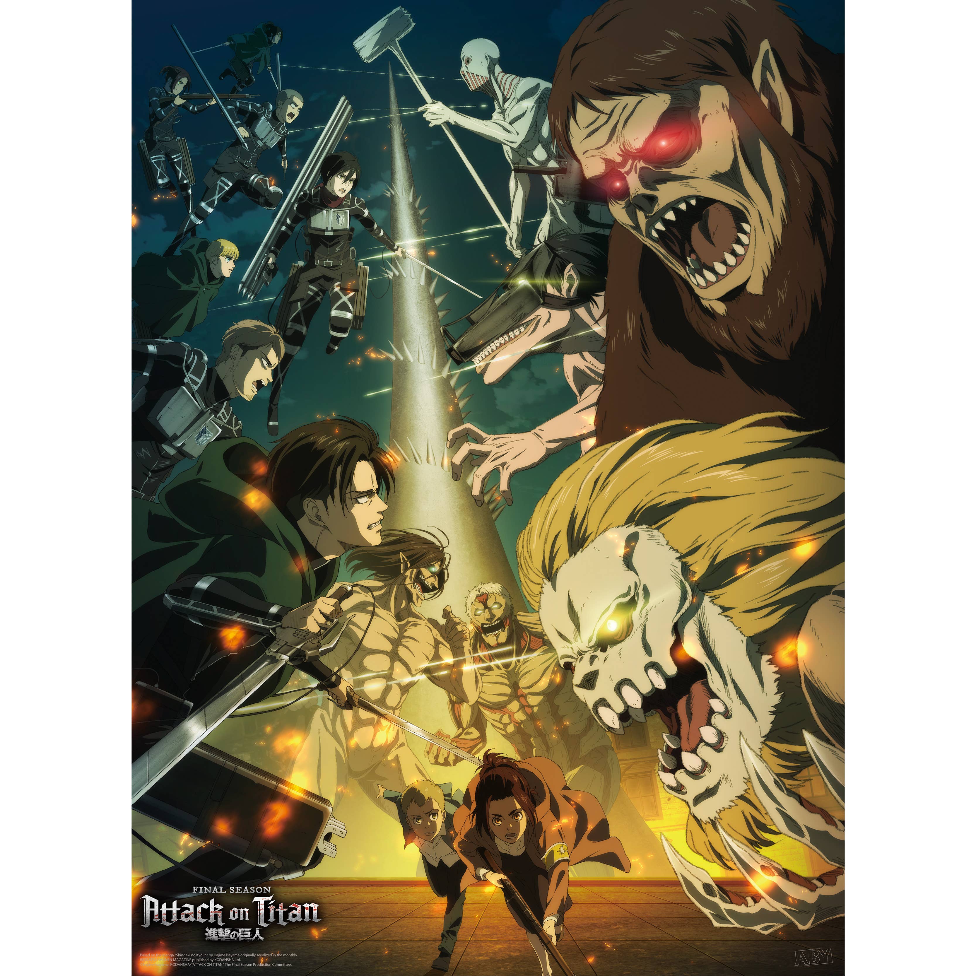 Attack on Titan Unframed Poster Set The Scouts 15" x 20.5"