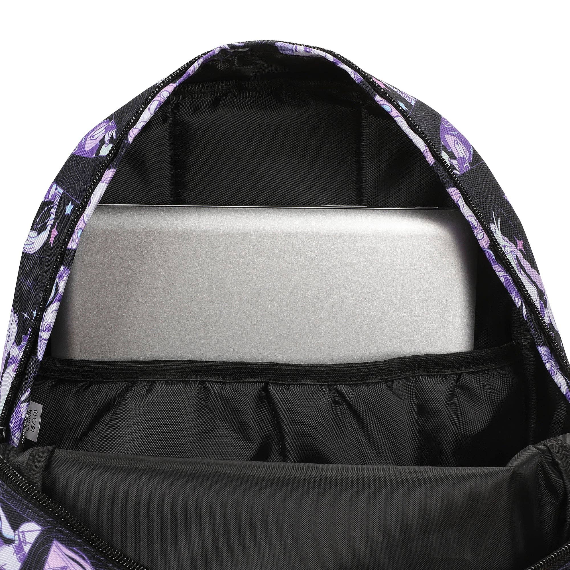 KPop Demon Hunters Huntr/X Character Art 16.5" Adult Black Quick Turn Backpack