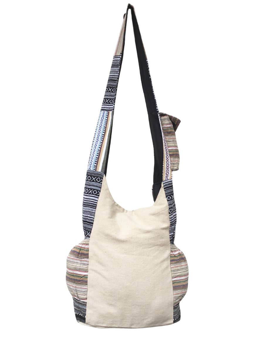 Mushroom Printed Tribal Hobo Bag: Multi-Colored