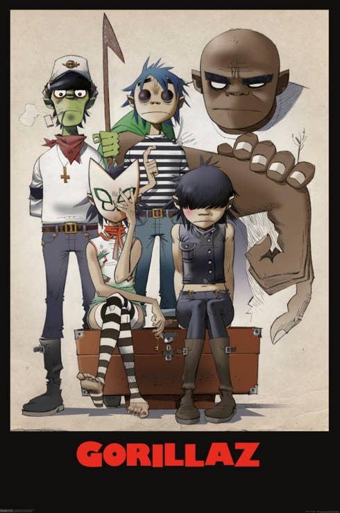 Gorillaz 24x36 Poster: Individually Rolled & Labeled