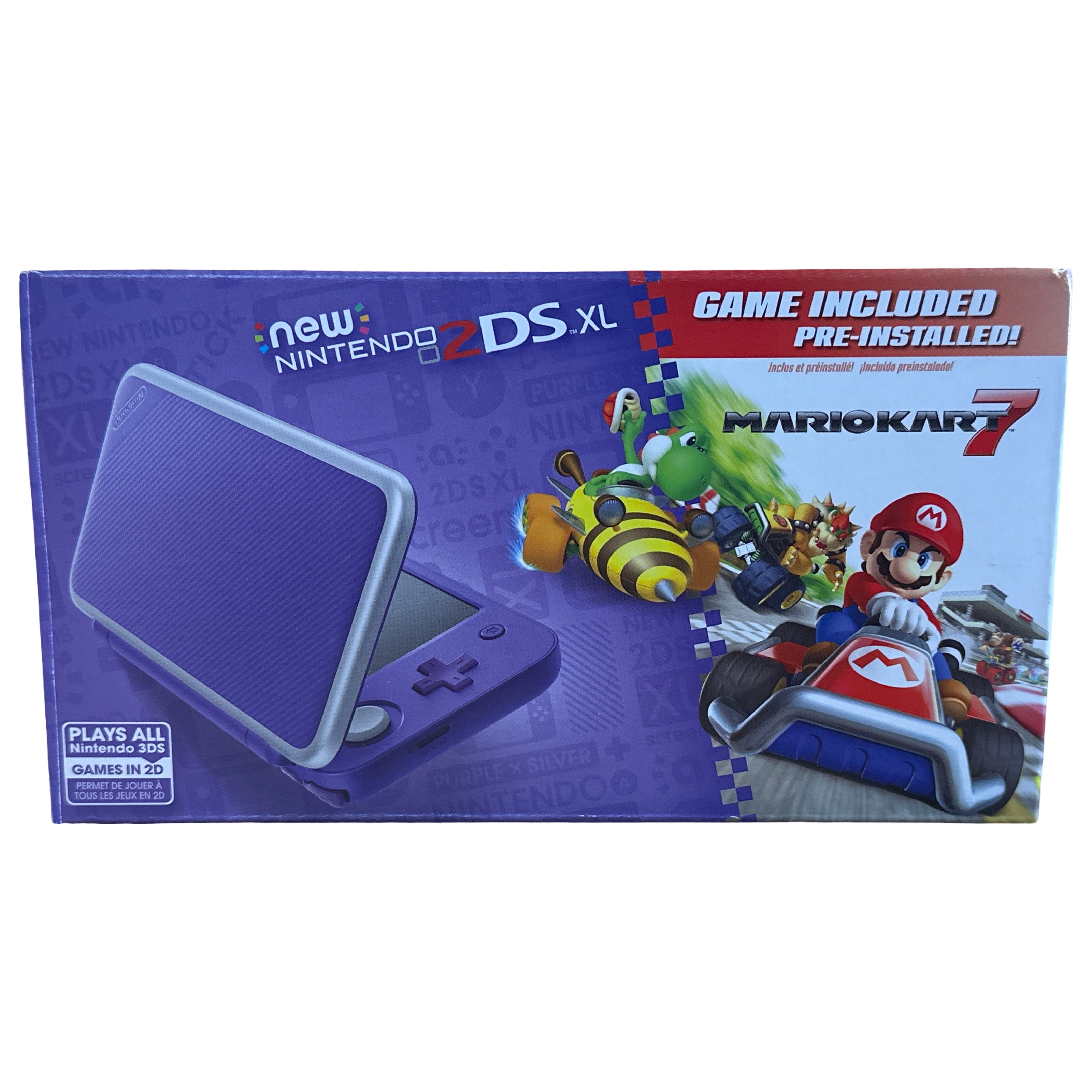 New Nintendo 2DS XL Purple + Silver [Mario Kart 7 Pre-installed] - Nintendo 3DS