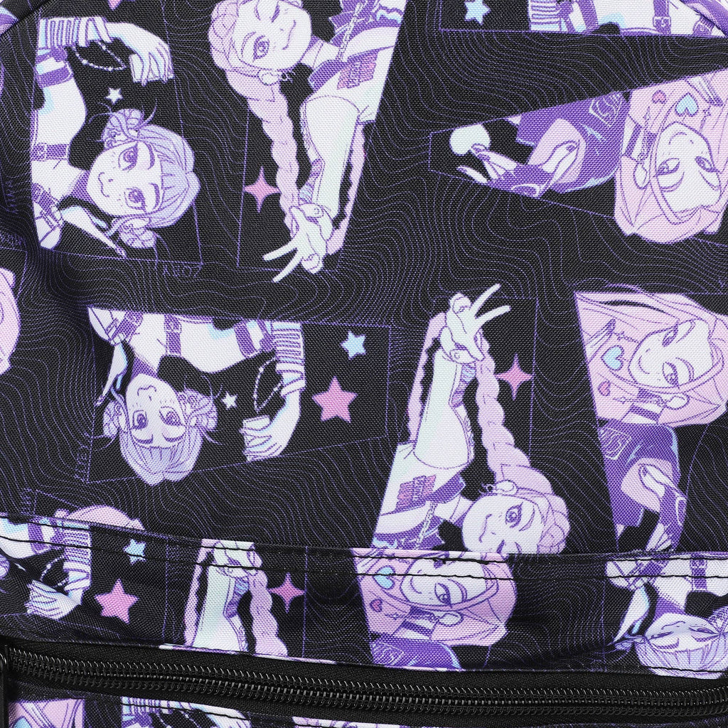 KPop Demon Hunters Huntr/X Character Art 16.5" Adult Black Quick Turn Backpack