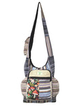 Mushroom Printed Tribal Hobo Bag: Multi-Colored