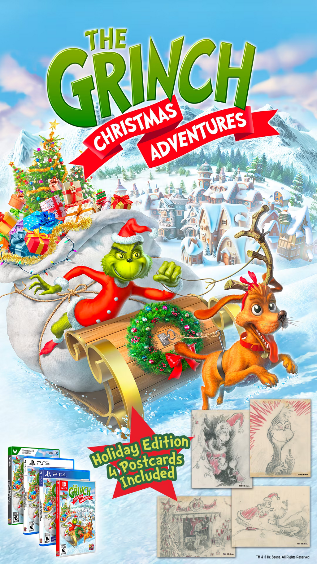 The Grinch Christmas Adventure Ps4 Holiday Edition (Post Cards Included)