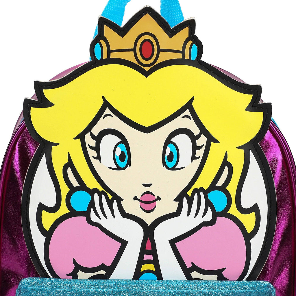 Super Mario Bros Girls Mini Backpack Featuring Princess Peach Travel Picnic Hiking Leisure
