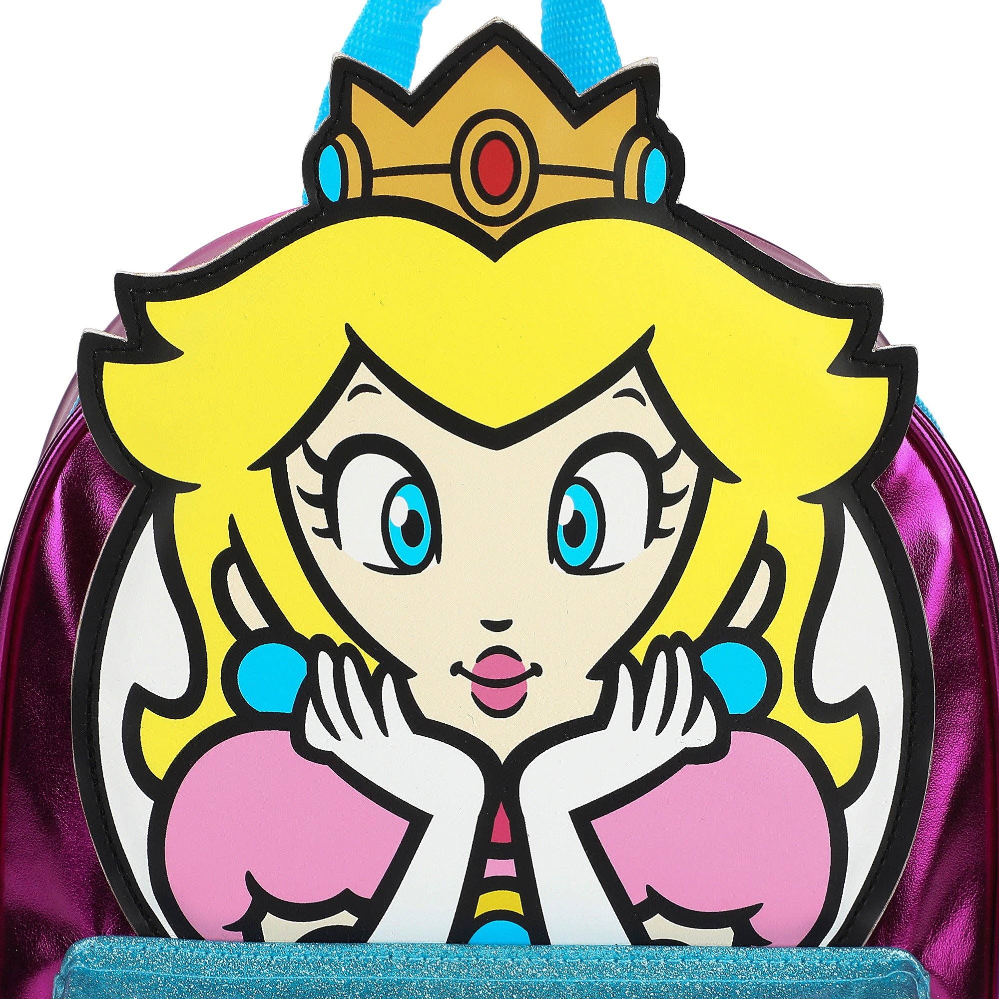 Super Mario Bros Girls Mini Backpack Featuring Princess Peach Travel Picnic Hiking Leisure