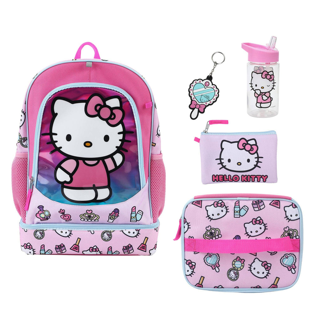 Hello Kitty Makeup Icons 5-Piece 17" Backpack Set