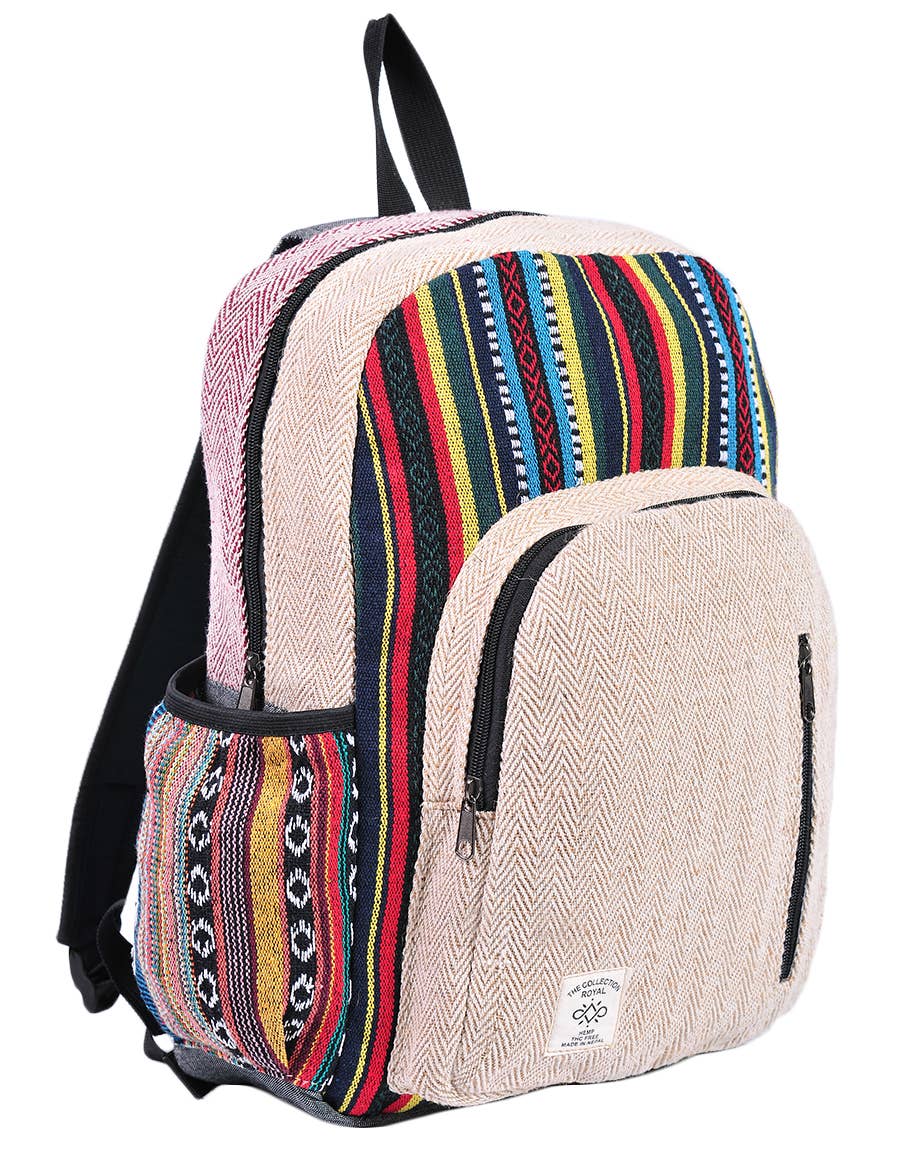 Hippie Boho Hemp Cotton Daypack Backpack
