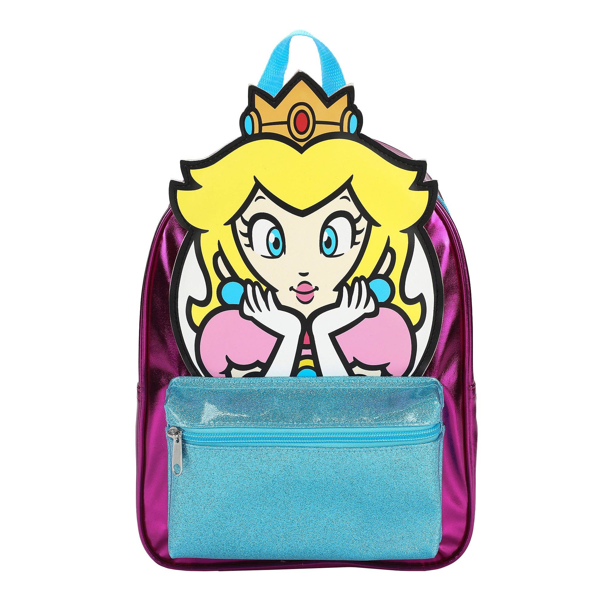Super Mario Bros Girls Mini Backpack Featuring Princess Peach Travel Picnic Hiking Leisure