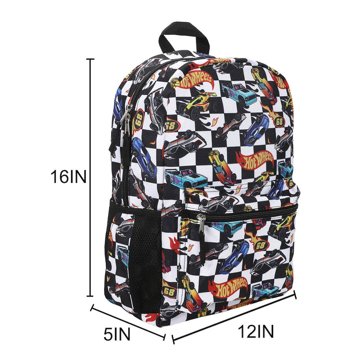 Hot Wheels All-Over Print 16” Backpack For School And Travel