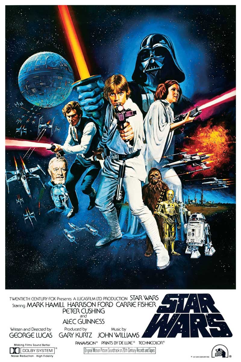 Star Wars 24x36 A New Hope: Individually Rolled & Labeled