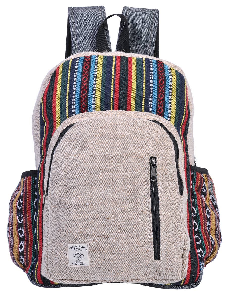 Hippie Boho Hemp Cotton Daypack Backpack