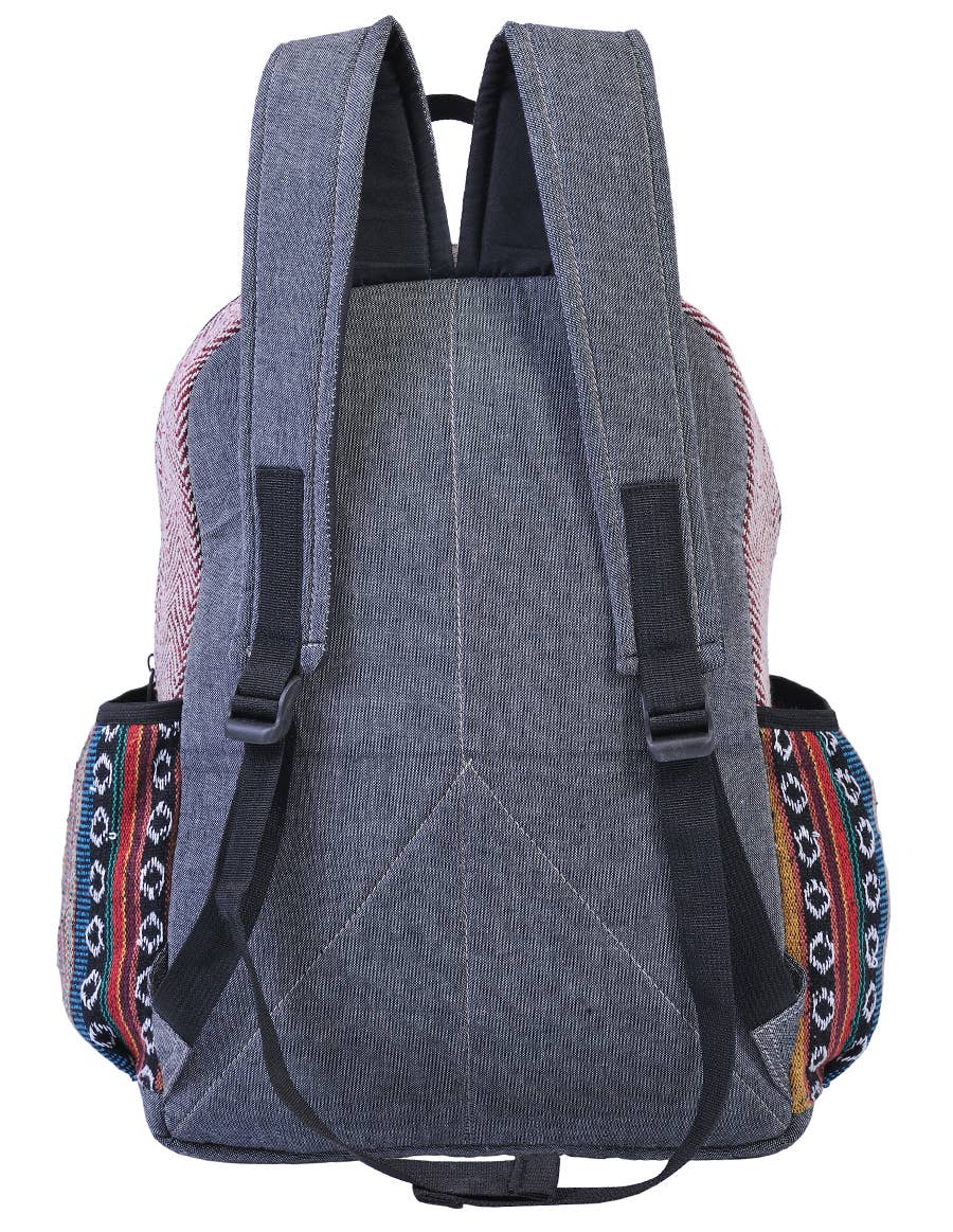 Hippie Boho Hemp Cotton Daypack Backpack