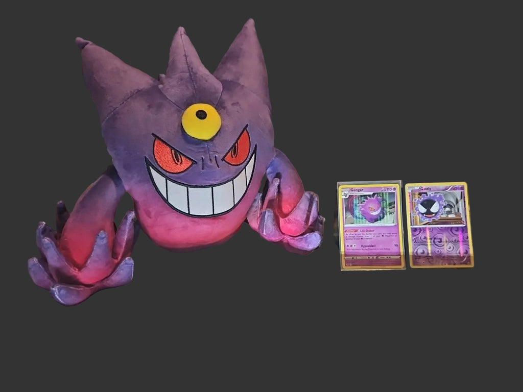 🟣Mega Gengar Pokemon Center 10 3/4" Tall-With Over 30 Pokemon Cards!