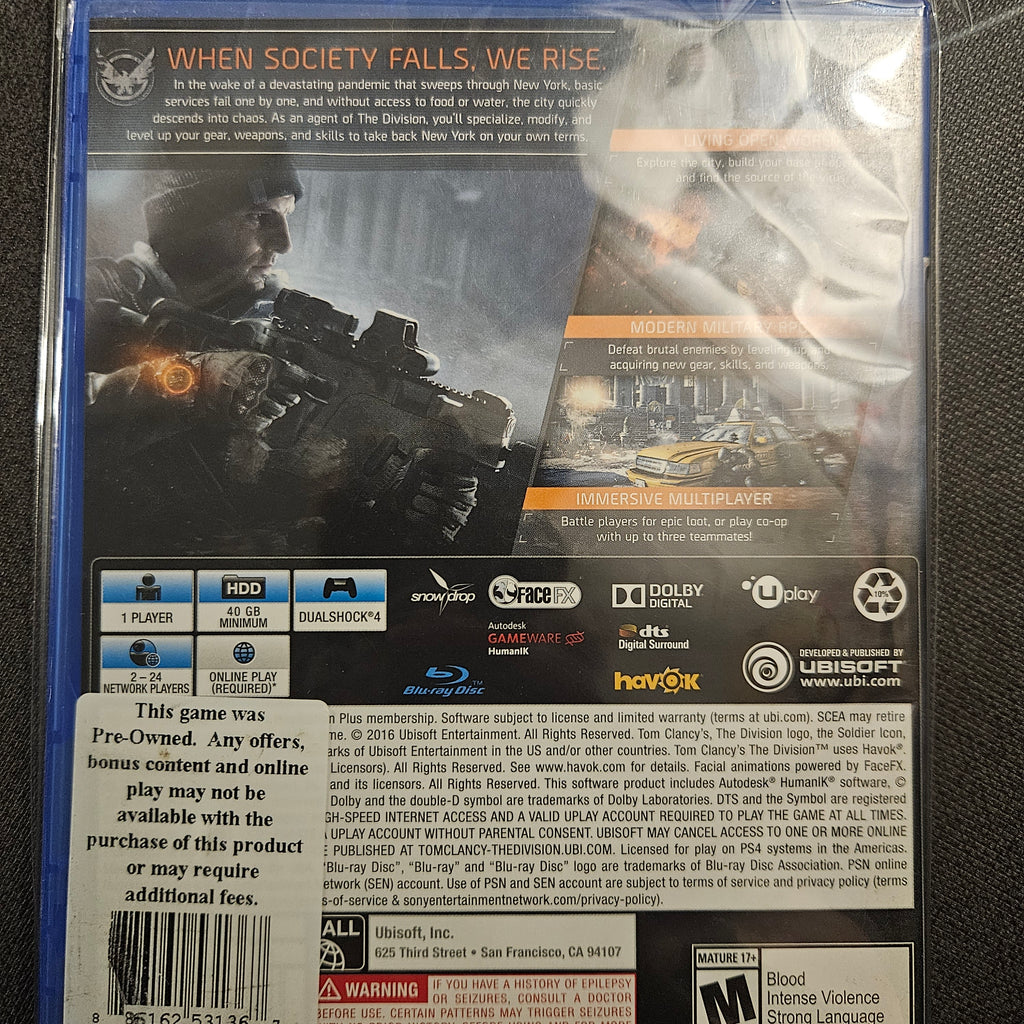 Tom Clancys Division PS4