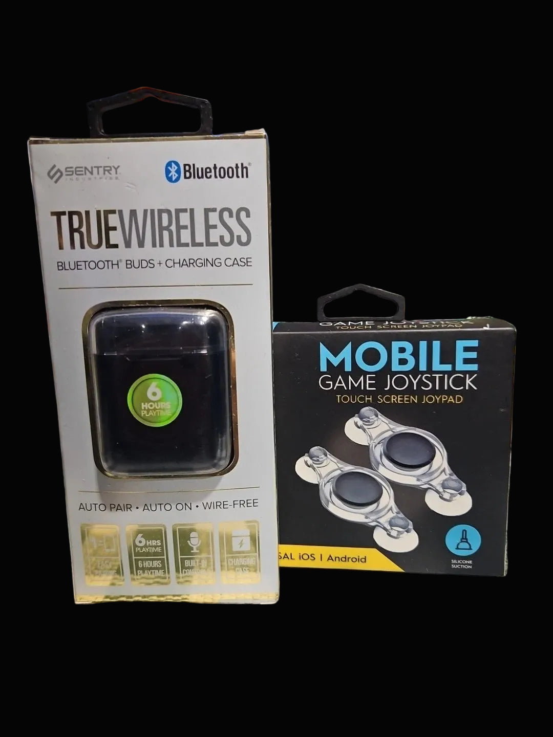 TrueWireless Earbuds & Touchscreen Silicone Suction Game Joysticks