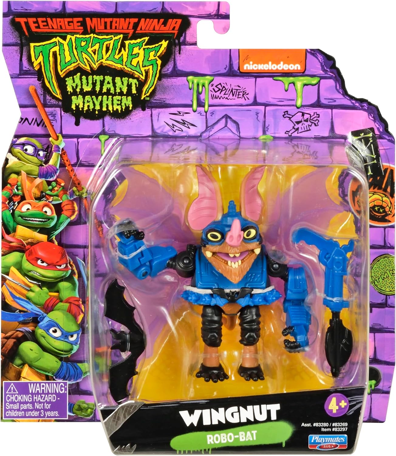 TMNT Mutant Mayhem Wingnut (Robo Bat) Playmates